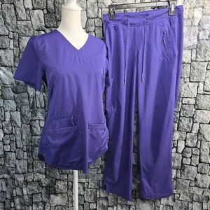 Ava Therese XS Purple Scrub Set